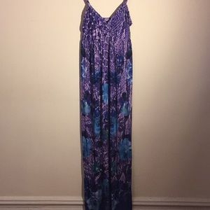 Leopard Floral Maxi Dress